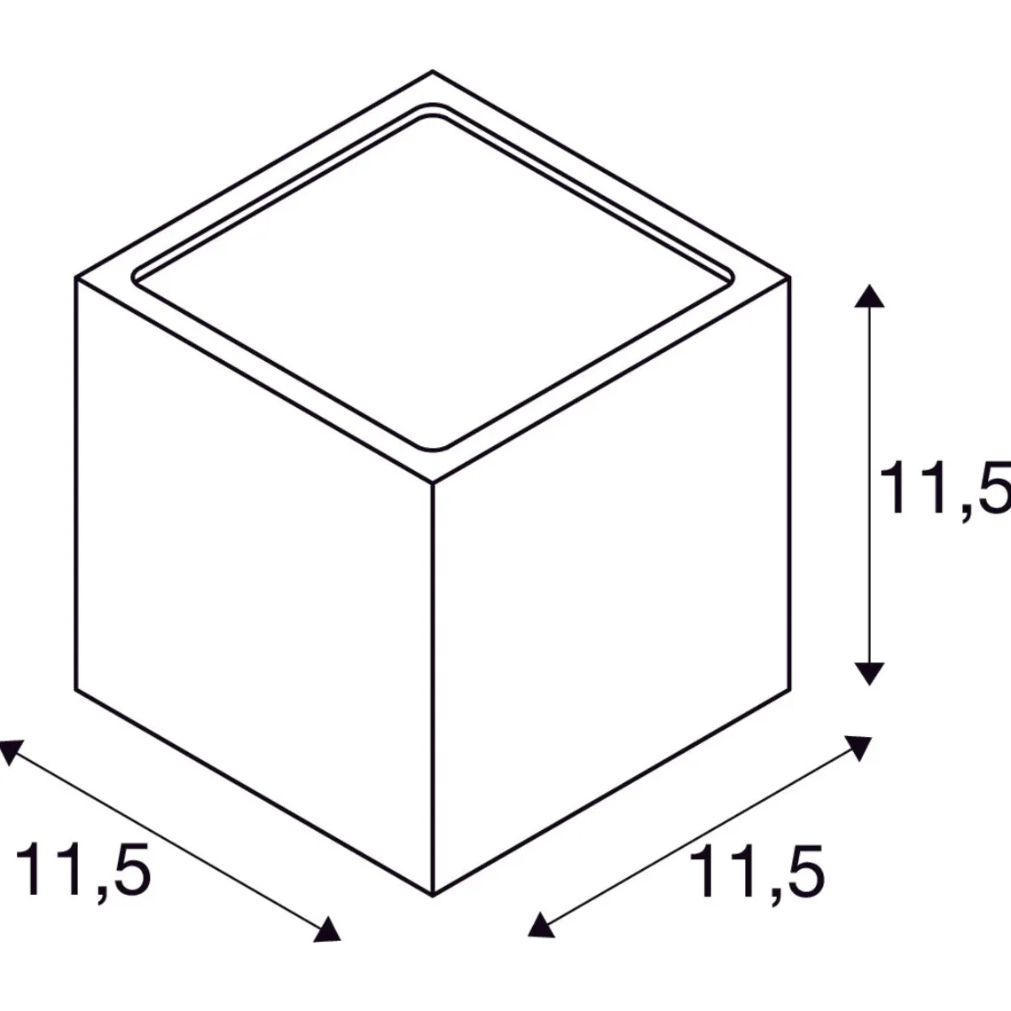 Sitra cube vegglampe utendørs opp/ned IP44