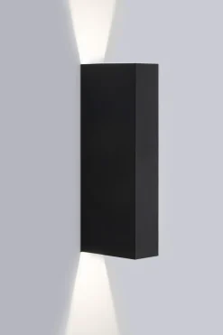 Slim Flex utendørs vegglampe IP65 2x4,6W Dimbar 3000K - Svart