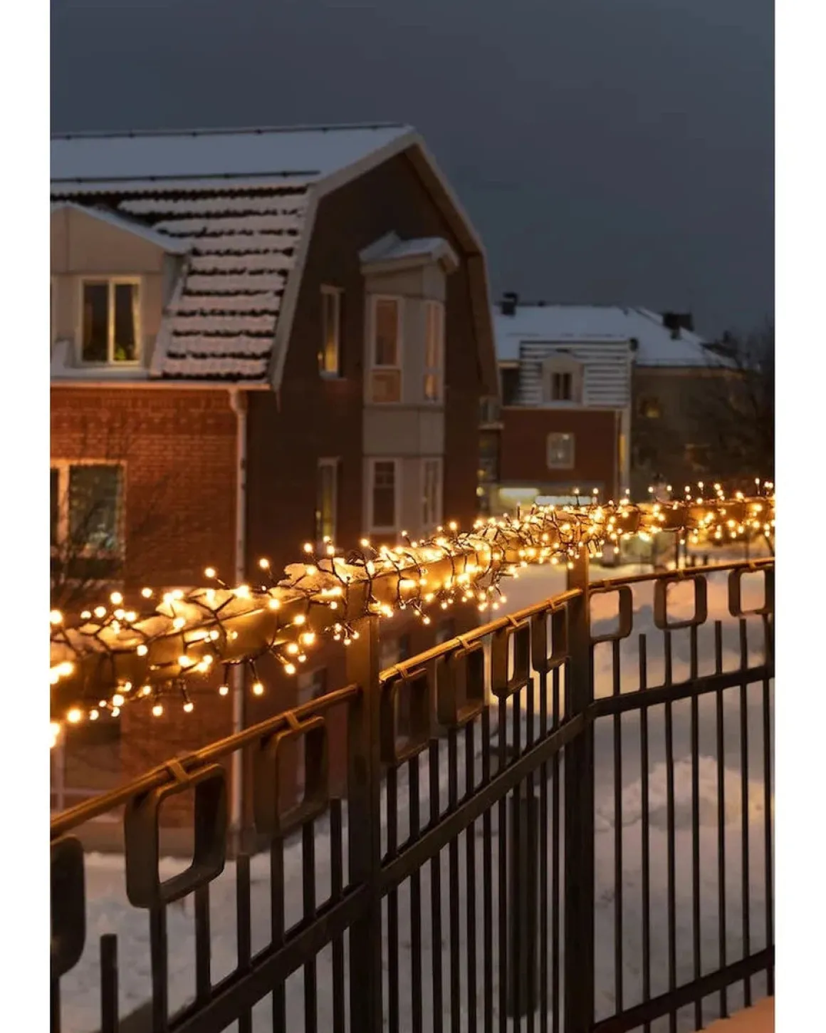 Slynge Cluster 1000 LED 27meter IP44 Frostet - Varmhvit