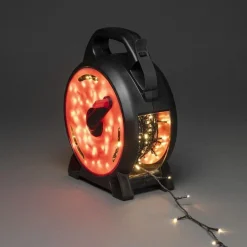 Slynge 600 LED 42 meter julelys på kabeltrommel IP44 - Varmhvit