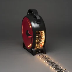 Slynge 1200 LED, 37 meter julelys på trommel IP44 - Varmhvit