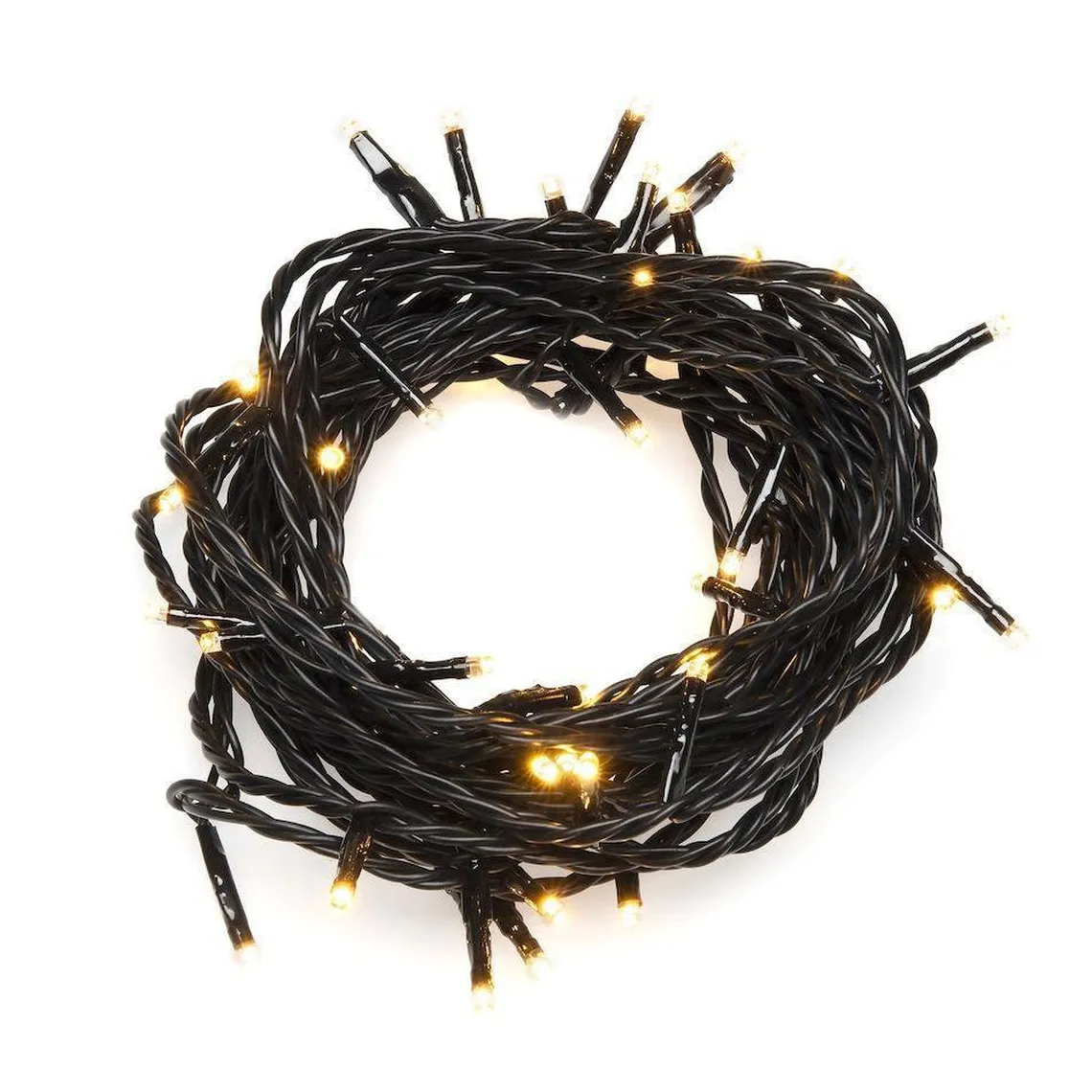 Slynge 19 meter - 120 minilys LED utendørs IP44 - Varmhvit (Amber)