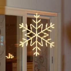 Snøfnugg med 60 varmhvite LED 60 cm IP44 utendørs