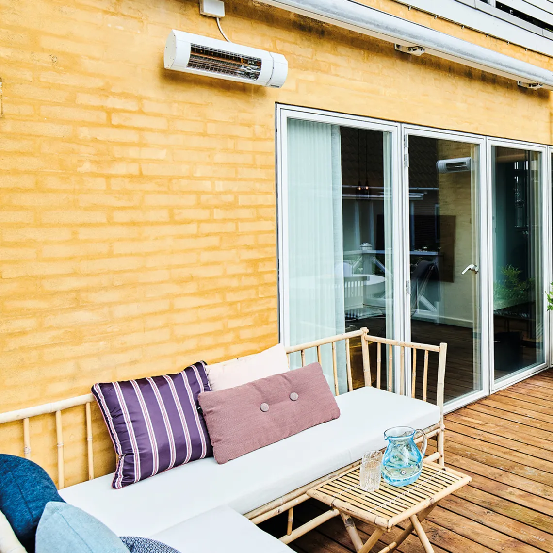 Solamagic Eco+ Pro terrassevarmer 2000W ARC m/Fjernkontroll - Hvit