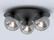 Solar taklampe 3 lys - Svart/Røykfarget