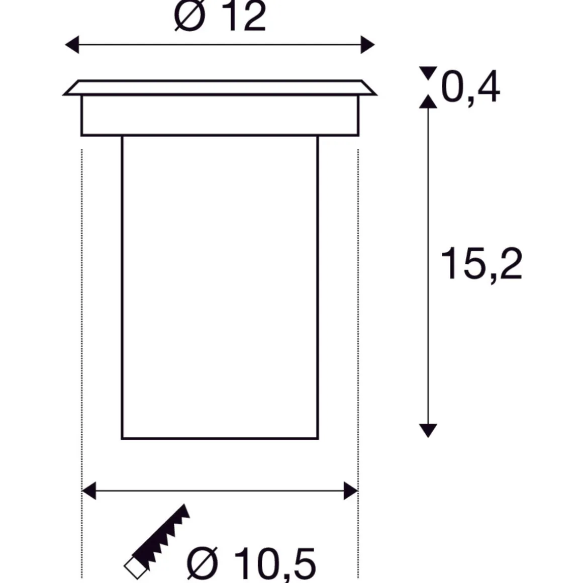 Solasto rund nedfellbar uplight GU10 IP67