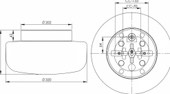 Solenne 320/173 tak/vegglampe IP44 12W 3000 Kelvin