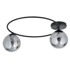 Sopra taklampe 2-lys - Svart/Røykfarget