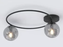 Sopra taklampe 2-lys - Svart/Røykfarget