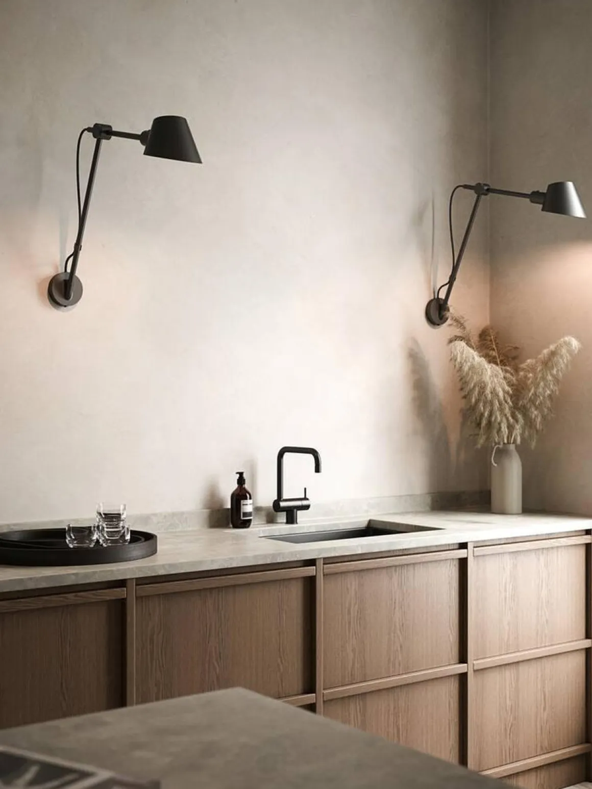 Stay Long vegglampe - Svart