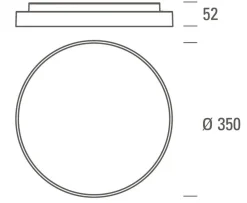 Stripe Trim 350 taklampe IP54 2700/3000 Kelvin 18/24/32W Dimbar
