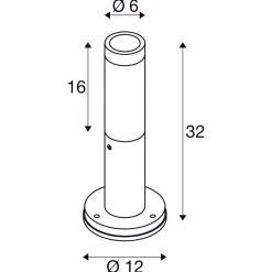 S-tube pullert 32 cm IP65