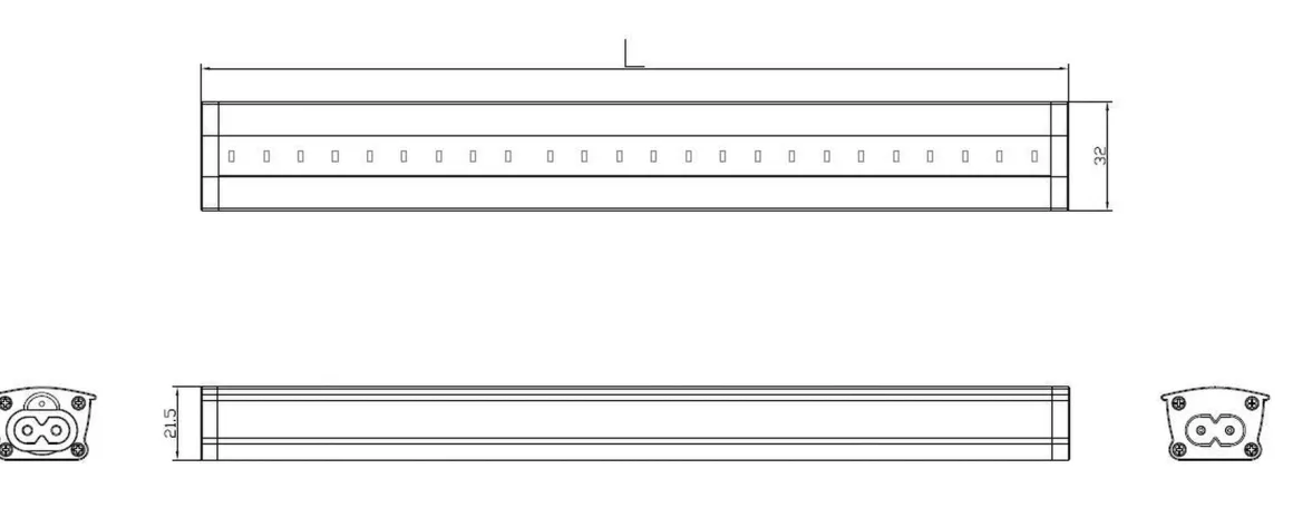 Super Linear skinne 100 cm 17W 3000K dimbar - Hvit