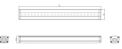 Super Linear skinne 40,6 cm 6W 3000K dimbar - Hvit
