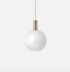 Taklampe Collect Opal Sphere-Low Socket Messing