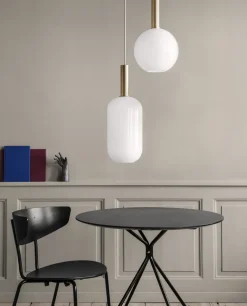 Taklampe Collect Opal Tall-Low socket Messing