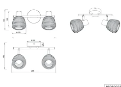 Tarifa taklampe 2-lys