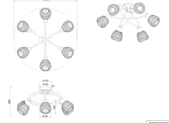 Tarifa taklampe 6-lys