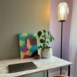 Tentacle gulvlampe Medium - Svart/Røykfarget