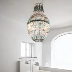 The Crown lysekrone 135 cm - Håndblåst glass
