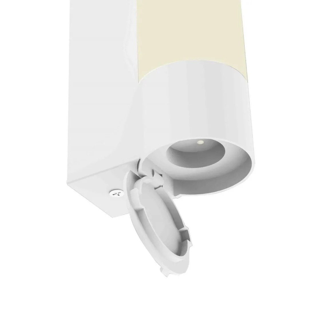 Titan 40 vegglampe for baderom 12W 2700 Kelvin IP44 m/stikkontakt - Dimbar
