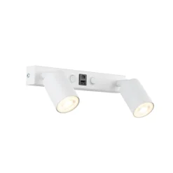 Top vegglampe med USB