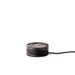 Trip oppladbar bordlampe - Ask marmor/Grå blank skjerm