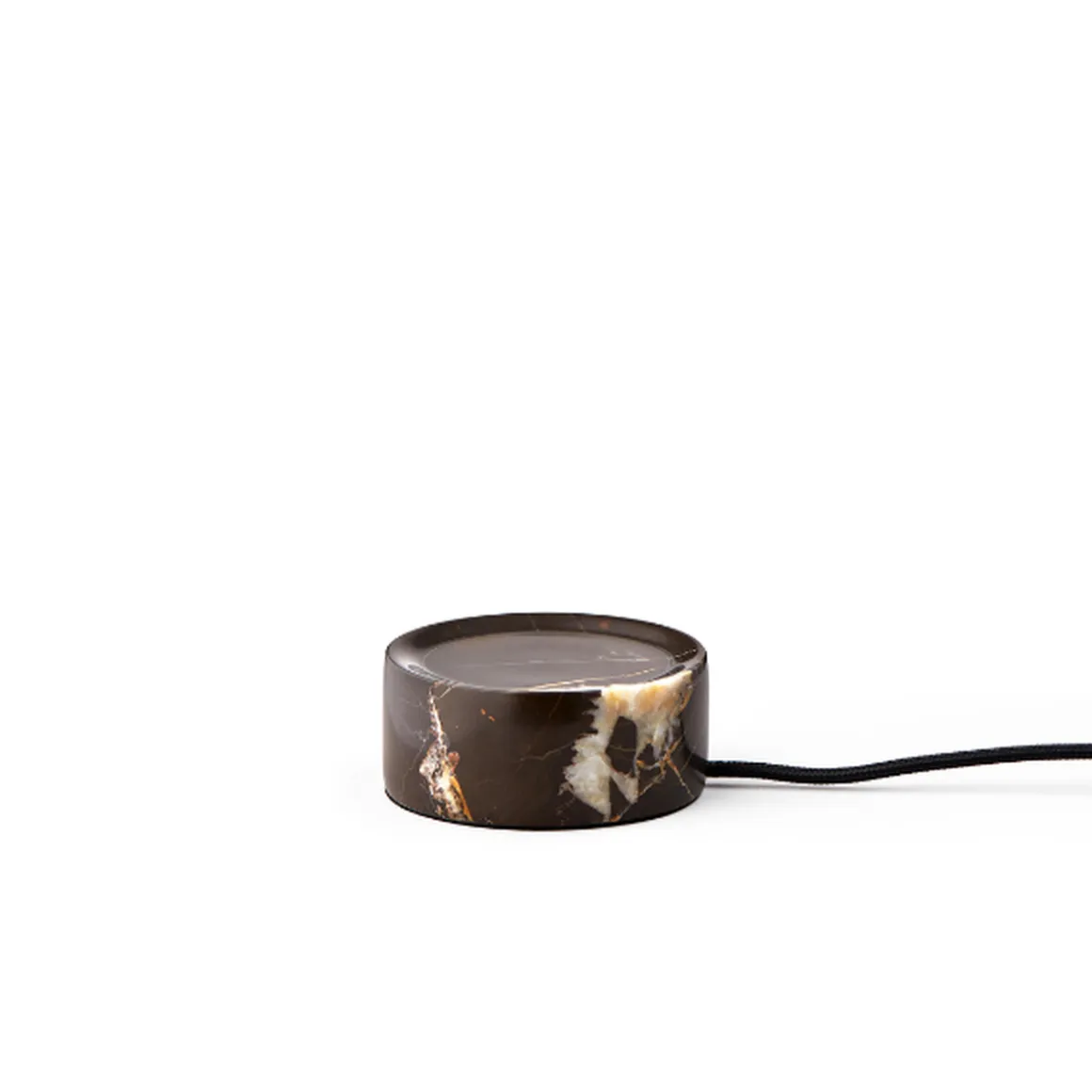 Trip oppladbar bordlampe - Dark Clay marmor/Hvit skjerm