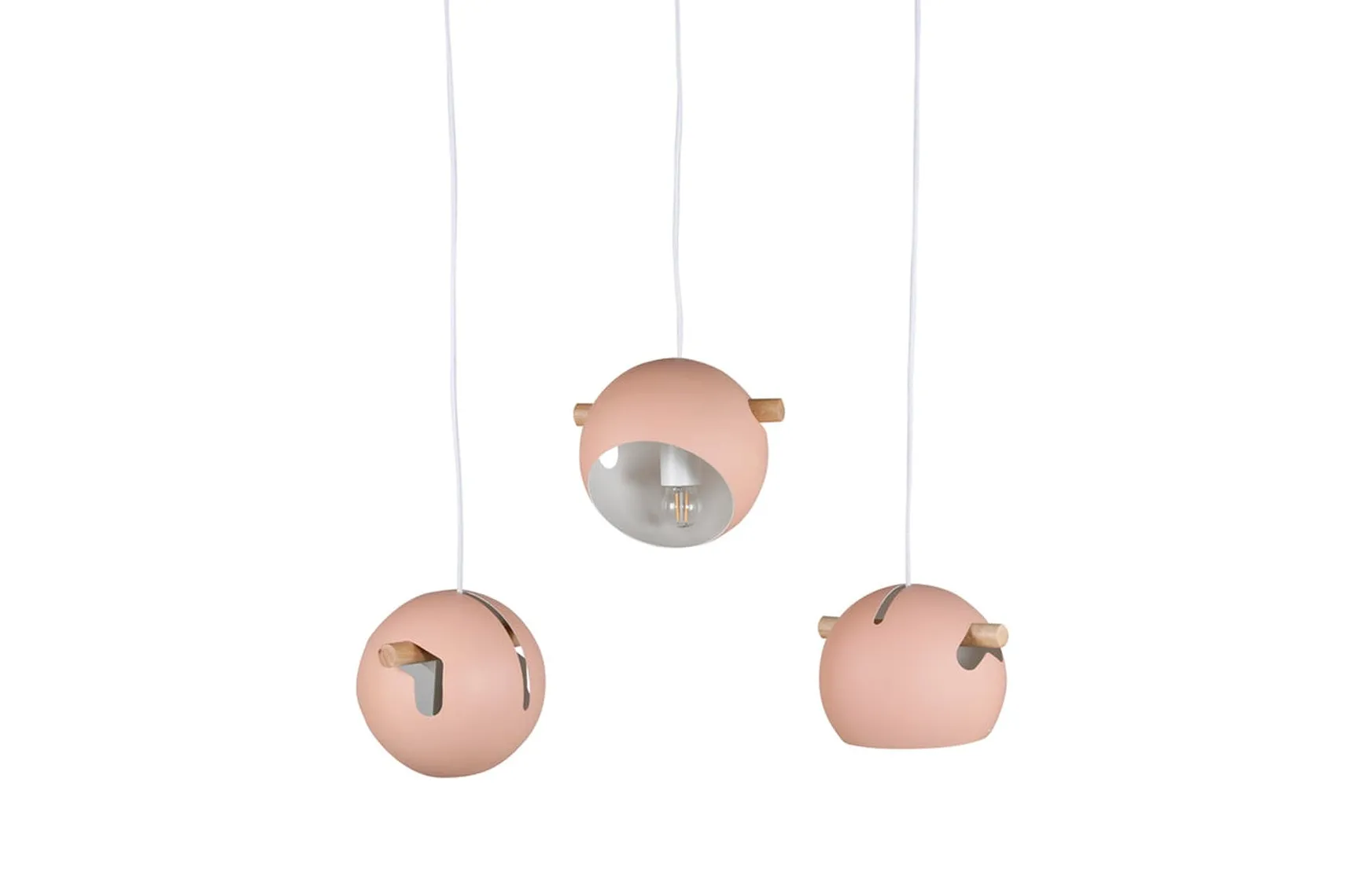 Tubbie takpendel 3 lys - Dusty Pink