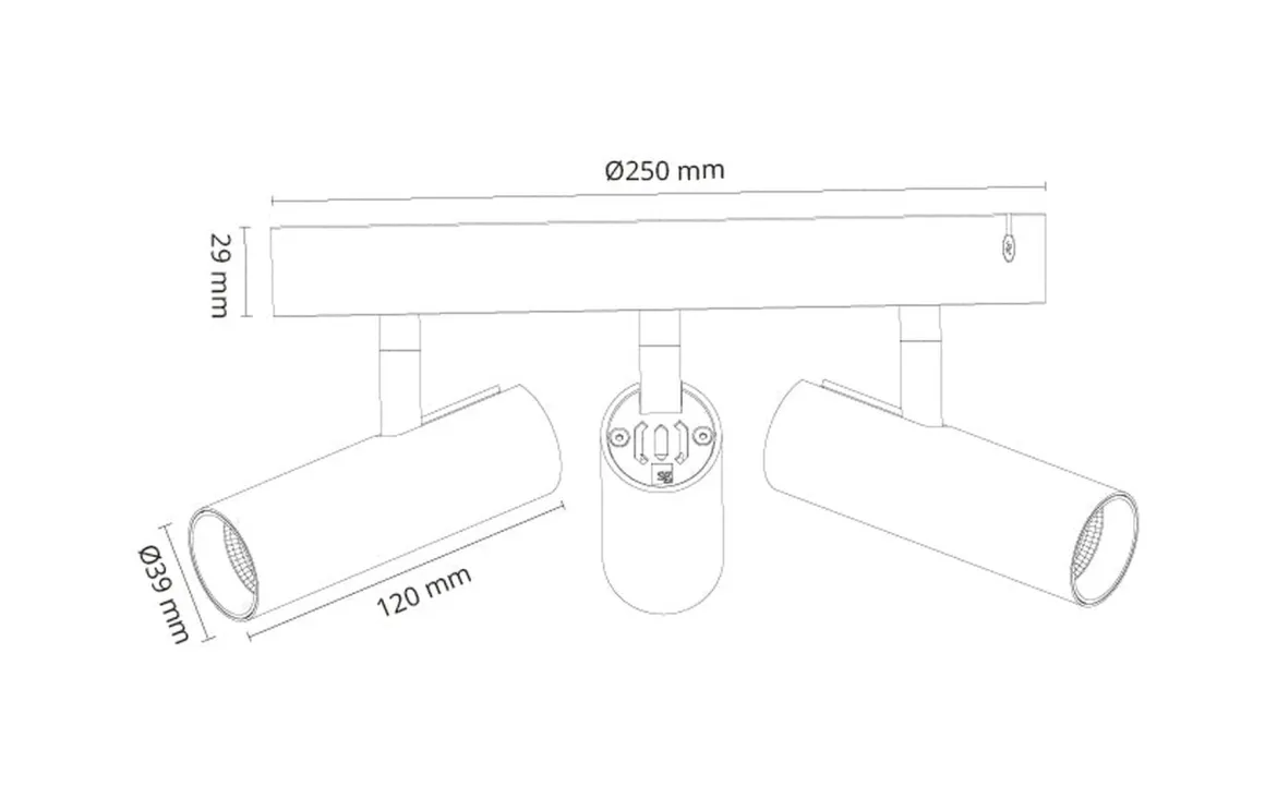 Tube Micro Trio taklampe 3000K dimbar