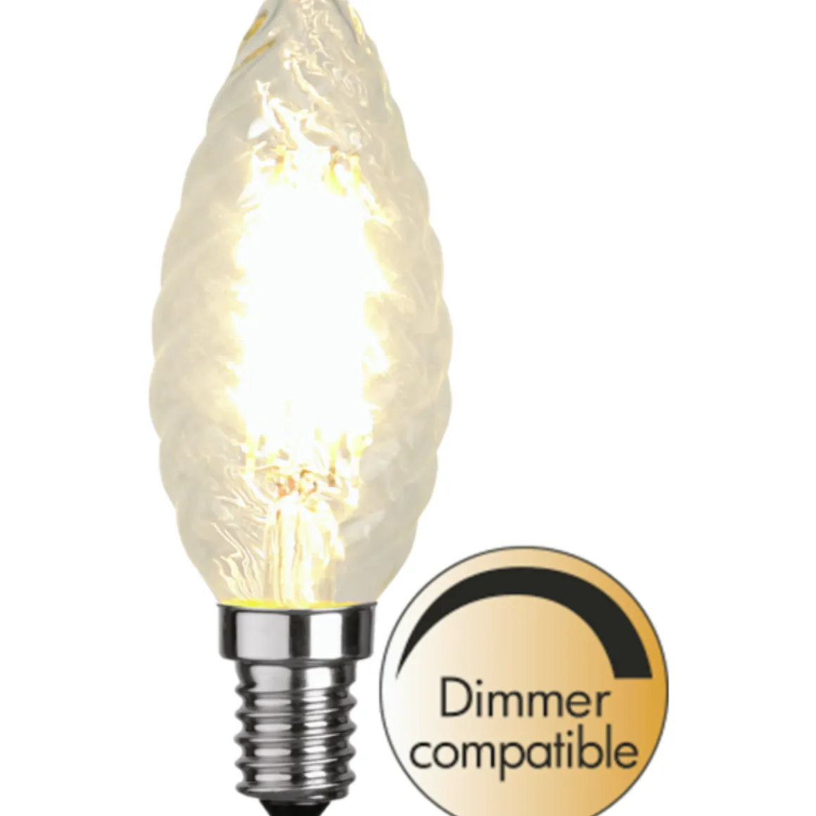 Tvist lyspære E14 4,2W - dimbar Klart glass