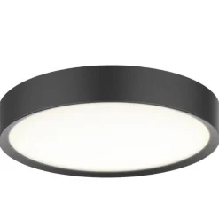 Universal taklampe 33 cm 3-step dim 18W 3000 Kelvin IP44 - Svart