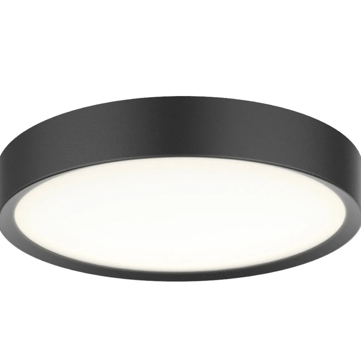 Universal taklampe 43 cm 3-step dim 36W 3000 Kelvin IP44 - Svart