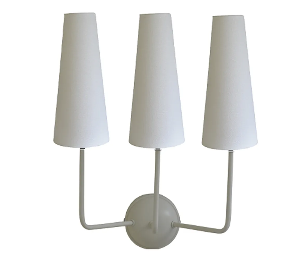 Valentina vegglampe med lampeskjermer - Sand/Hvit