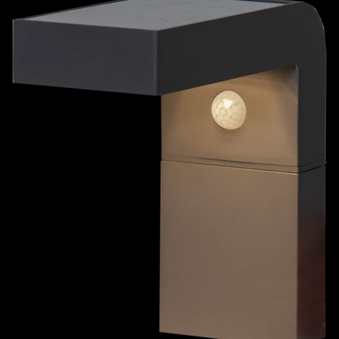 Vegglampe Solcelle med sensor - Svart