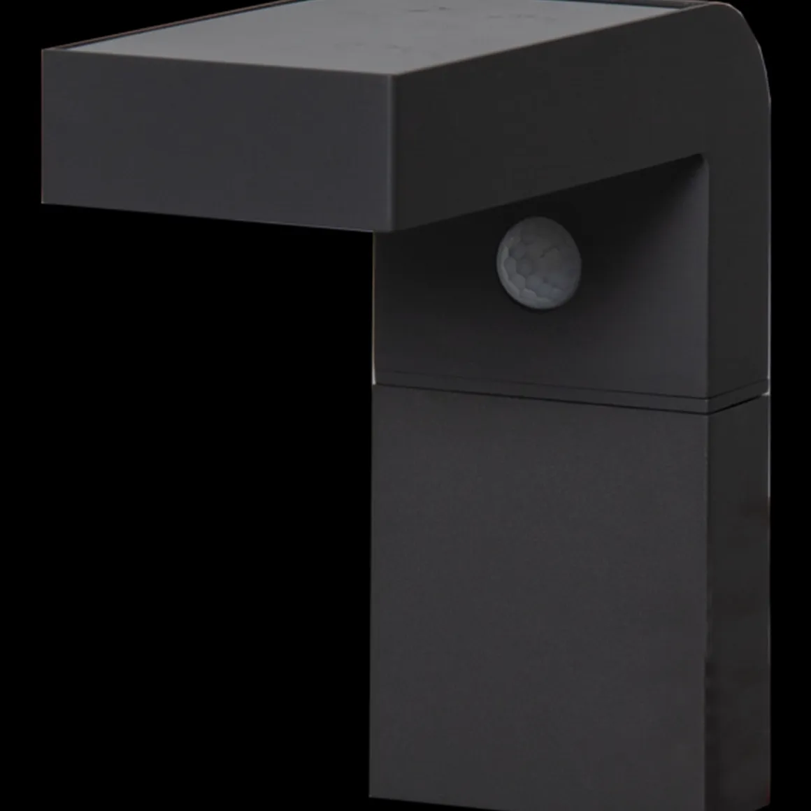 Vegglampe Solcelle med sensor - Svart