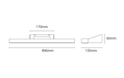 View 900 vegglampe baderom 4000K 30W IP44