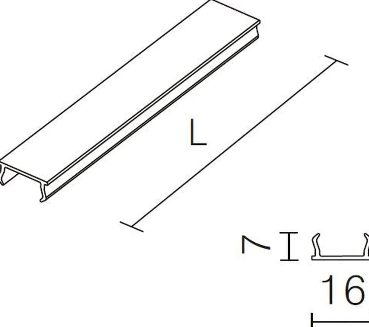 Vox dekklist til skinne 1 meter - Pure White