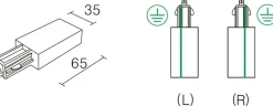 Vox endetilkobling (L) - Hvit