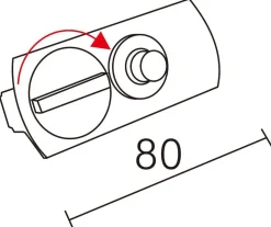 Vox pendeladapter for spotskinne - Hvit
