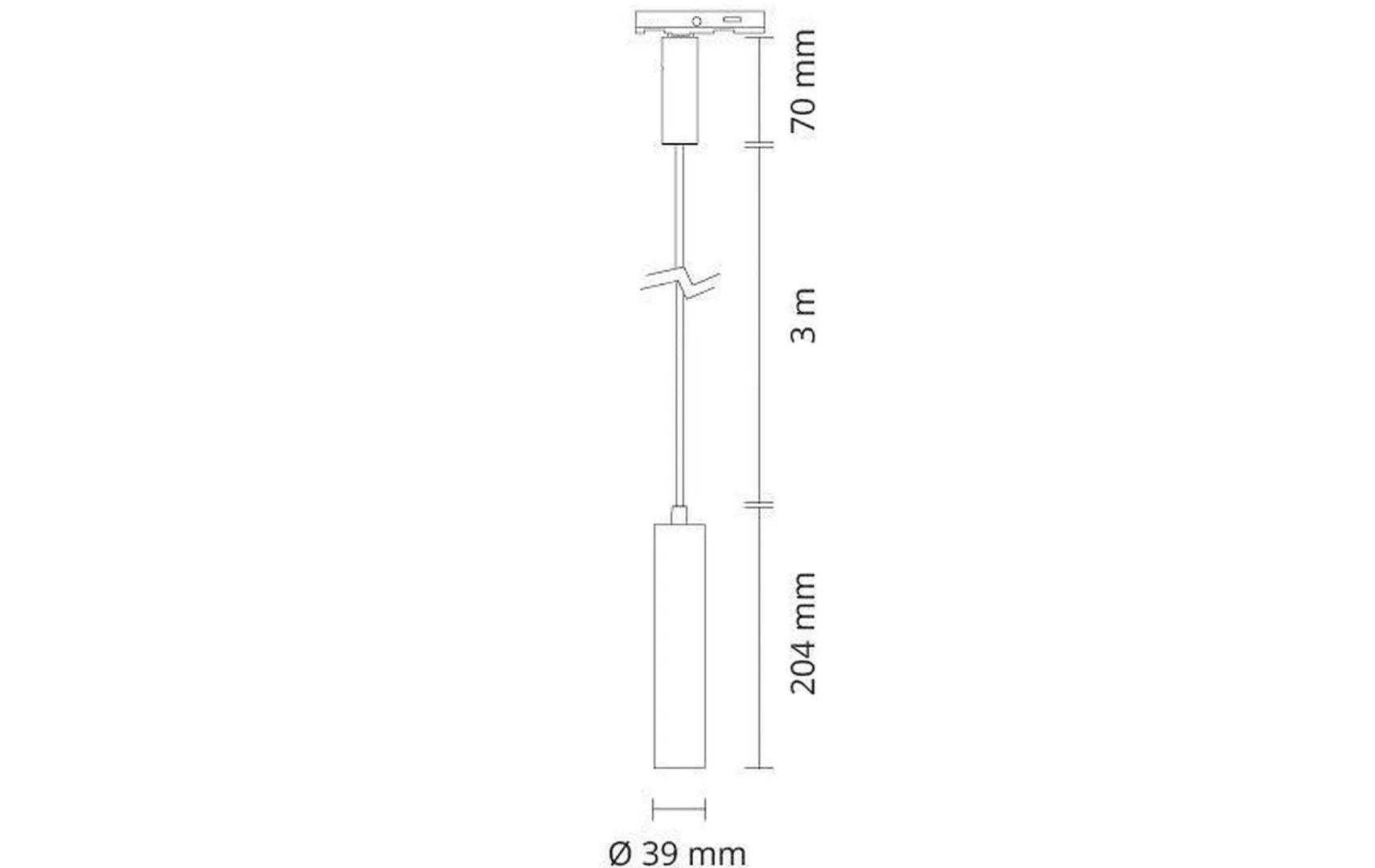 Zip Tube Micro pendel 7W LED 2700K - B VARE
